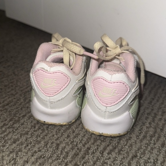 Pastel Pink, Pastel Green and White Toddler Nike Air Max - Picture 4 of 4